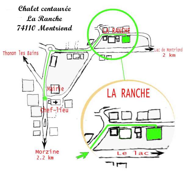 Plan acces Montriond(Morzine)